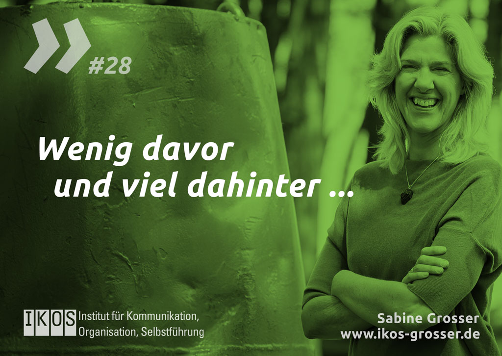 Sabine Grosser Zitat: Wenig davor und viel dahinter ...