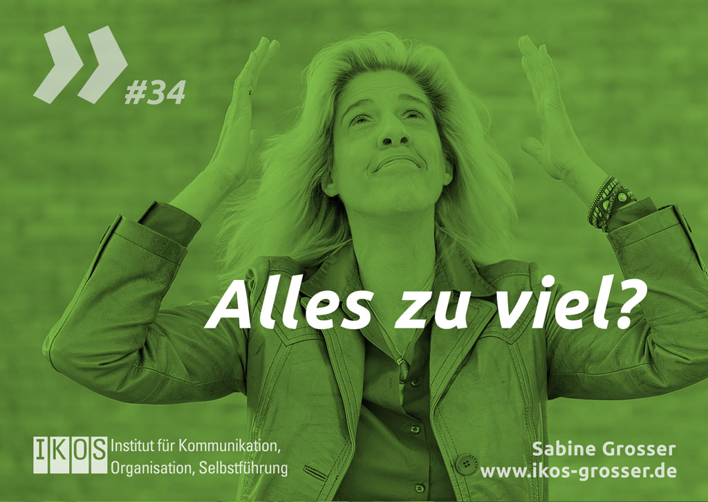 Sabine Grosser Zitat: Alles zu viel?
