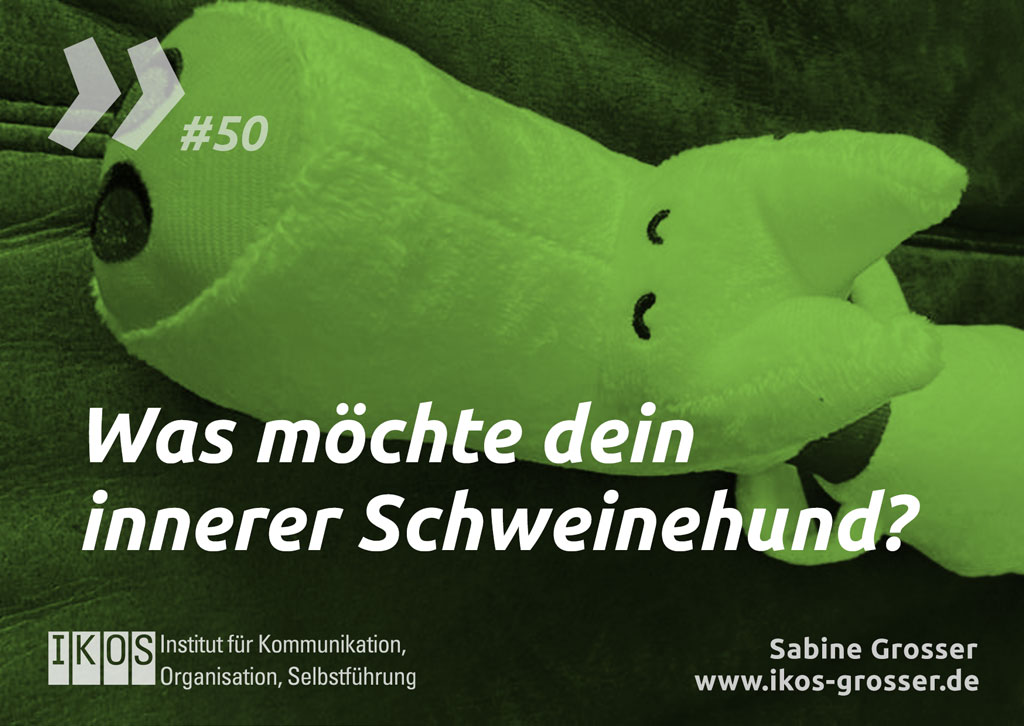 Sabine Grosser Zitat: Was möchte dein innerer Schweinehund?